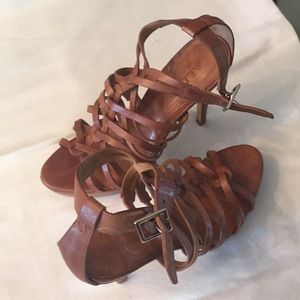 Leather ALDO stiletto sandal.